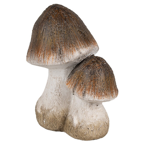 Clayre &amp; Eef   | Decoratie Paddenstoelen Bruin Wit 10x7x12 cm | 6CE1768