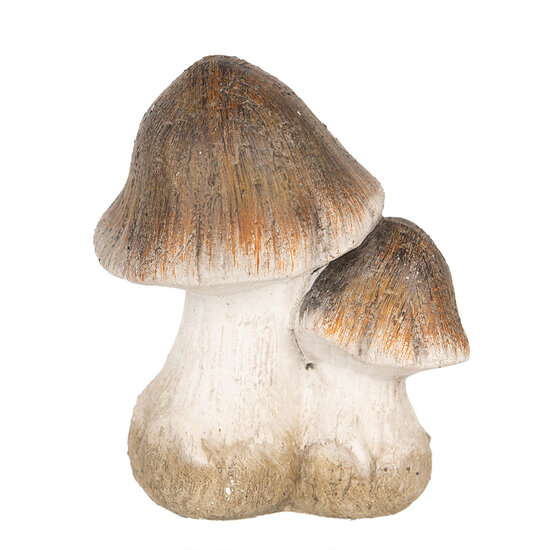 Clayre &amp; Eef   | Decoratie Paddenstoelen Bruin Wit 10x7x12 cm | 6CE1768