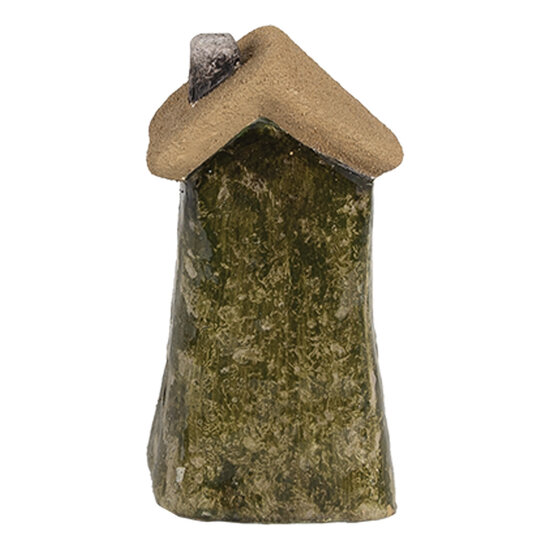 Clayre &amp; Eef   | Decoratie Huisje Groen Bruin 5x5x10 cm | 6CE1779