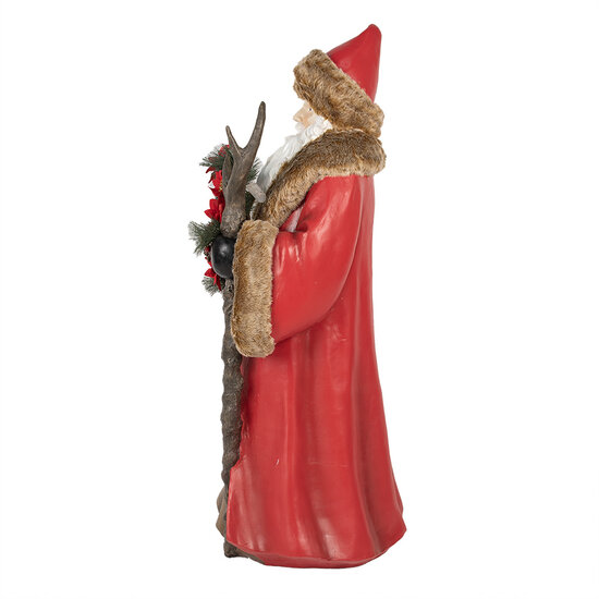 Clayre &amp; Eef   | Kerstdecoratie Kerstman Rood Bruin 65x49x122 cm | 5PR0138