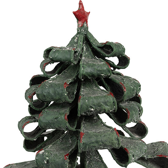 Clayre &amp; Eef   | Kerstdecoratie Kerstboom Groen Rood &oslash; 21x24 cm | 65870