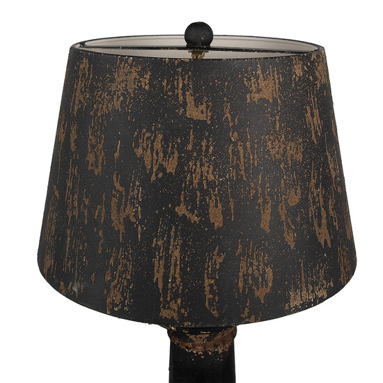 Clayre &amp; Eef   | Bureaulamp Bruin Zwart &oslash; 35x64 cm E27/max 1x60W | 6LMC0089