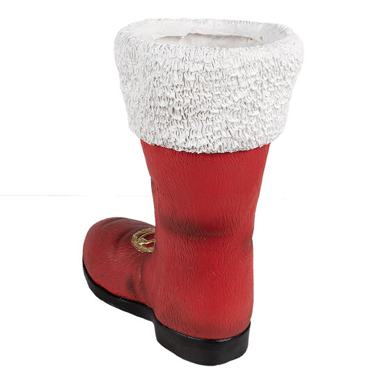 Clayre &amp; Eef   | Kerstdecoratie Laars Rood Wit 32x19x36 cm | 6MG0048