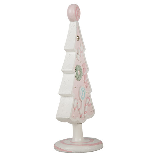 Clayre &amp; Eef   | Decoratie Kerstboom Roze 12x9x25 cm | 6PR4219