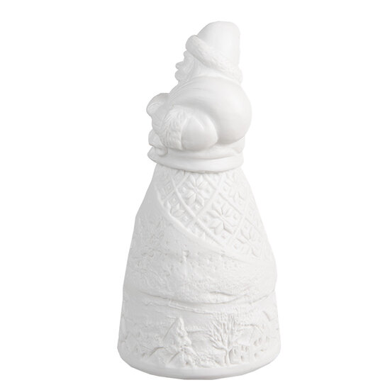 Clayre &amp; Eef   | Kerstdecoratie Beeld Kerstman met LED Wit &oslash; 5x11 cm | 6CE1749