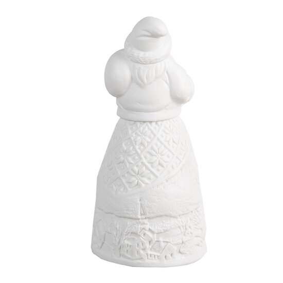 Clayre &amp; Eef   | Kerstdecoratie Beeld Kerstman met LED Wit &oslash; 5x11 cm | 6CE1749