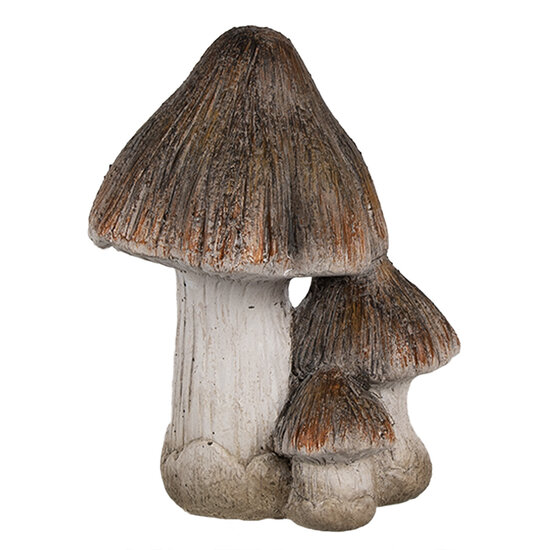 Clayre &amp; Eef   | Decoratie Paddenstoelen Bruin Wit 10x8x13 cm | 6CE1766