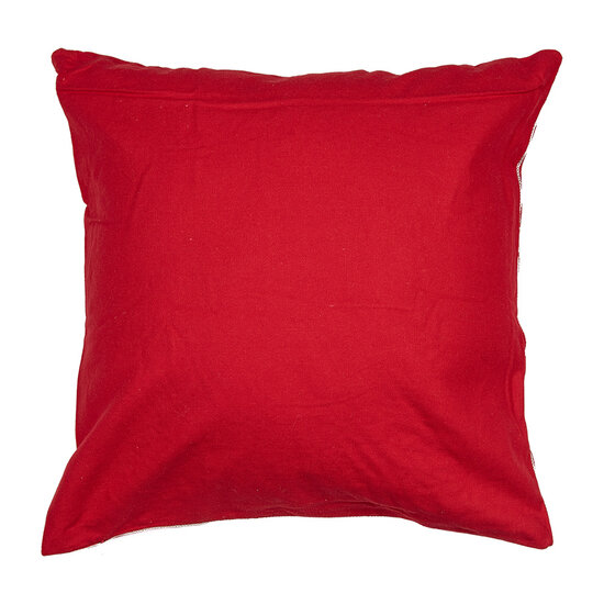 Clayre &amp; Eef   | Kussenhoes Rood Wit 45x45 cm | KT021.357