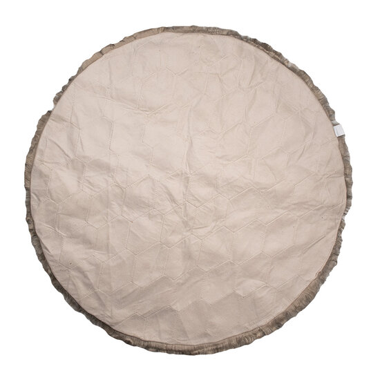 Clayre &amp; Eef   | Vloerkleed Bruin Zwart &oslash; 100x3 cm | KT080.066