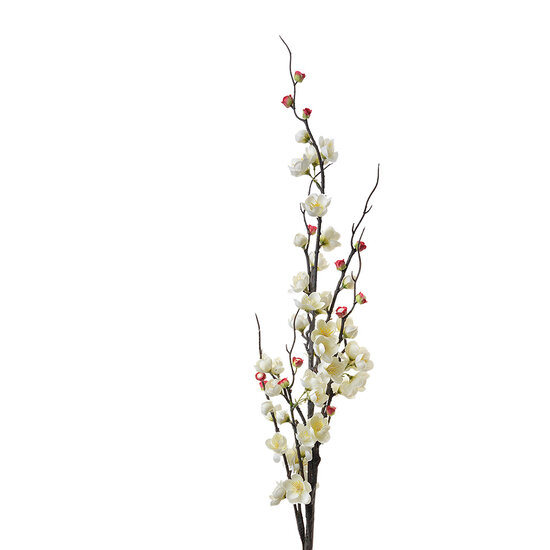 Clayre &amp; Eef   | Decoratie tak met bloemen Wit  7x7x115 cm | 5PL0110W