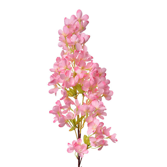 Clayre &amp; Eef   | Decoratie tak met bloemen Roze Groen 15x8x100 cm | 5PL0117P