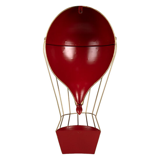 Clayre &amp; Eef   | Decoratie luchtballon rood groen 31x16x63 cm | 5Y1260