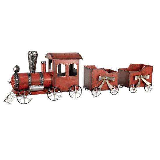 Clayre &amp; Eef   | Decoratie Trein Rood 94x18x28 cm | 6Y5632