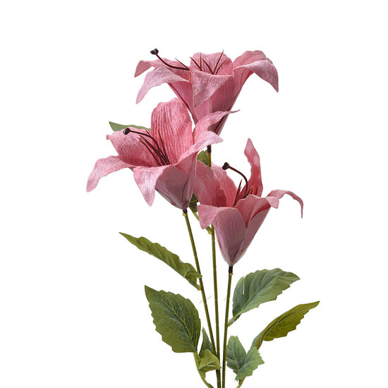 Clayre &amp; Eef   | Decoratie tak met bloemen Roze Groen 15x10x72 cm | 6PL0337P