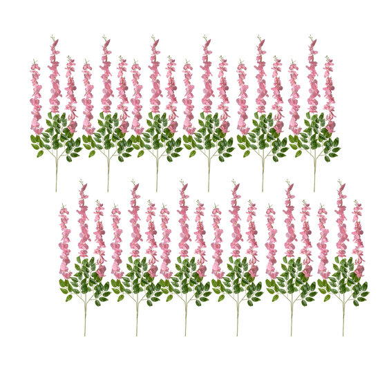 Clayre &amp; Eef   | Decoratie tak met bloemen (set 12) Roze 30x12x110 cm | 6PL0318P