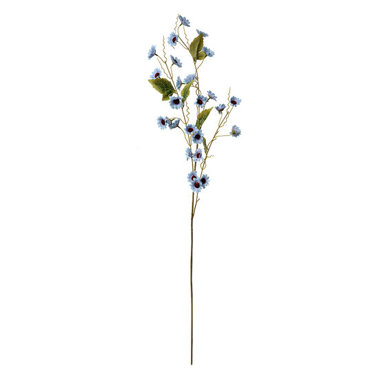 Clayre &amp; Eef   | Decoratie tak met bloemen Blauw Groen 25x6x107 cm | 5PL0134BL