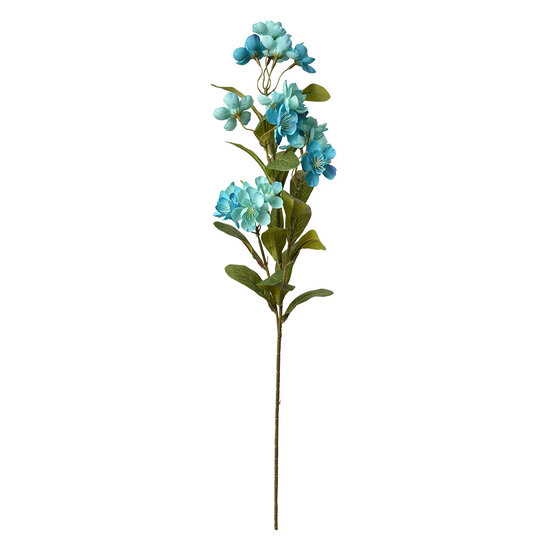 Clayre &amp; Eef   | Decoratie tak met bloemen Blauw Groen 18x10x70 cm | 6PL0343BL