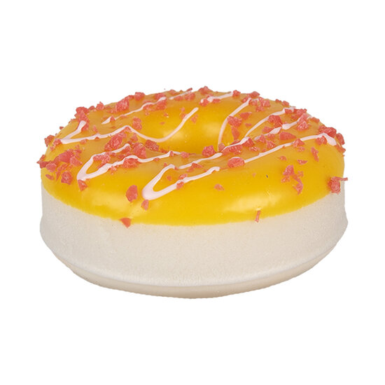 Clayre &amp; Eef   | Decoratie donut Geel &oslash; 8x3 cm | 65982