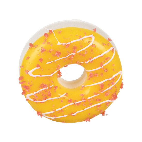 Clayre &amp; Eef   | Decoratie donut Geel &oslash; 8x3 cm | 65982