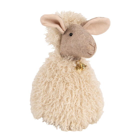 Clayre &amp; Eef   | Decoratie beeld Schaap Beige 20x21x28 cm | TW0616