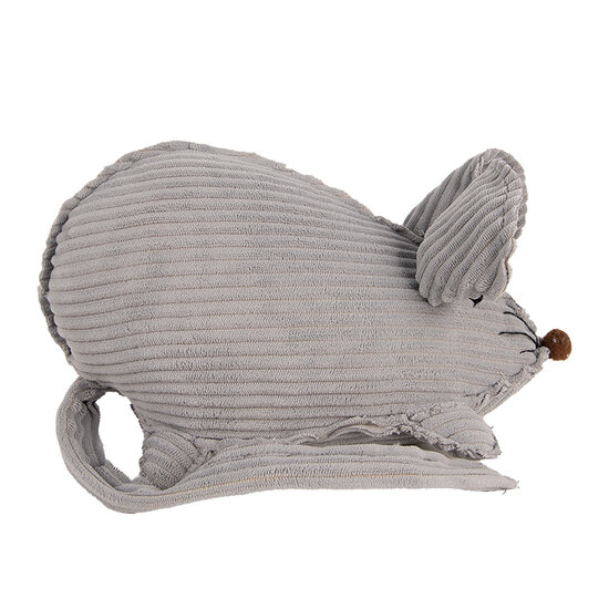 Clayre &amp; Eef   | Decoratie beeld Muis Grijs 28x15x16 cm | TW0618