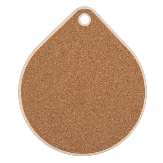 Clayre &amp; Eef   | Pannenonderzetter Beige Oranje 20x23x1 cm | 6CE2060