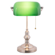 Clayre &amp; Eef   | Bureaulamp Bankierslamp Groen 27x17x41 cm E27/max 1x60W | 5LL-5100