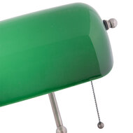 Clayre &amp; Eef   | Bureaulamp Bankierslamp Groen 27x17x41 cm E27/max 1x60W | 5LL-5100