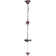 Clayre &amp; Eef   | Snoerpendel Ketting Tiffany Bruin 16x16x95 cm E27/max 3x60W | 5LL-8844