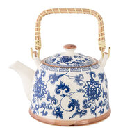 Theepot 18*14*12 cm / 0,7L Blauw | 6CETE0004 | Clayre &amp; Eef