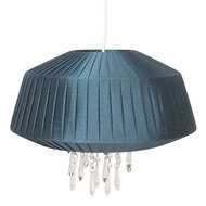 Clayre &amp; Eef   | Hanglamp Blauw, Groen &oslash; 40x33 cm E27/max 1x60W | 6LAK0462GR