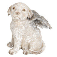 Clayre &amp; Eef   | Decoratie Beeld Hond Grijs 16x13x20 cm | 6PR2659