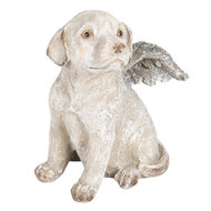 Clayre &amp; Eef   | Decoratie Beeld Hond Grijs 16x13x20 cm | 6PR2659