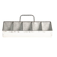 Clayre &amp; Eef   | Vakkenbak 10 vakken Wit 50x26x23 cm | 6Y3562