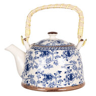 Theepot 18*14*12 cm / 0.8L Blauw | 6CETE0087 | Clayre &amp; Eef