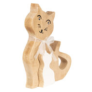 Decoratie kat 16*14*2 cm Bruin | 6H1774S | Clayre &amp; Eef 1