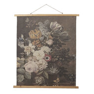 Wandkaart met bloemen 80*2*100 cm Meerkleurig | 5WK0031 | Clayre &amp; Eef