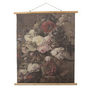 Wandkaart met bloemen 80*2*100 cm Meerkleurig | 5WK0032 | Clayre &amp; Eef