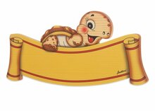 Houten naambord schildpad 29 x 13 cm | Bartolucci