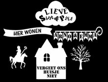 Herbruikbare sticker set met naam : lieve sint hier wonen | Rosami Decoratiestickers 1