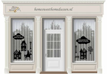 Herbruikbare raamsticker set sint straat huisjes &amp; naam 10 delig | Rosami Decoratiestickers 1