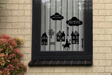 Herbruikbare raamsticker set sint straat huisjes &amp; naam 10 delig | Rosami Decoratiestickers 2