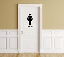 Toiletsticker dames silhouette vrouw | Rosami Decoratiestickers