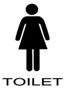 Toiletsticker dames silhouette vrouw | Rosami Decoratiestickers 1