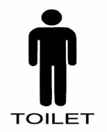 Sticker voor heren toilet silhouette man | Rosami Decoratiestickers 1