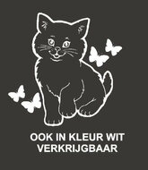 Voordeelset sticker kliko container 3 x Poes met vlinders | Rosami Decoratiestickers 1