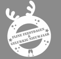 Fijne feestdagen &amp; gelukkig nieuwjaar raamsicker herbruikbaar| Rosami Decoratiestickers