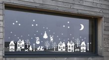 Voordeelset 59 delig raamsticker herbruikbaar kerst wintertafereel | Rosami Decoratiestickers