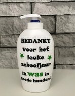 Zeeppompje -was in goede handen zwart/groen | Juf &amp; Meester Cadeau