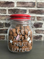 Pepernoten pot wie zoet is krijgt lekkers | Rosami Decoratiestickers